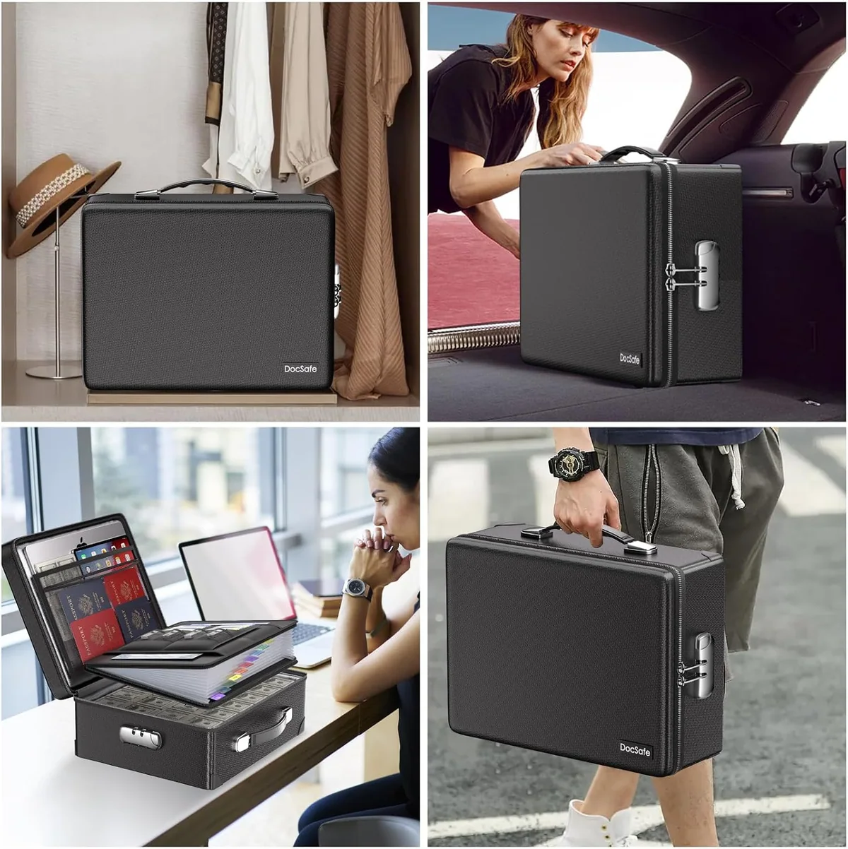 DocSafe 6400°F Fireproof Document Box with Lock, 10 Layers